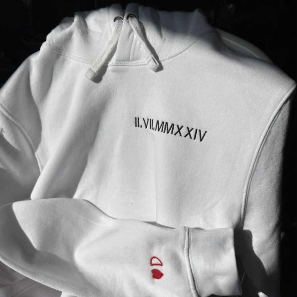 Mikina s vlastní výšivkou s kapucí